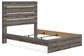 Graystorm Queen Panel Bed with Mirrored Dresser and Nightstand