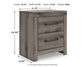 Graystorm King Panel Bed with Mirrored Dresser and Nightstand