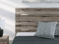 Graystorm Queen Panel Bed with Mirrored Dresser and Nightstand