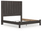 King Panel Bed with Mirrored Dresser