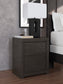 King Panel Bed with Mirrored Dresser, Chest and Nightstand