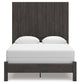 Queen Panel Bed with Mirrored Dresser