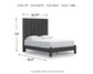 Queen Panel Bed with Mirrored Dresser