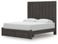 King Panel Storage Bed with Mirrored Dresser, Chest and Nightstand