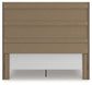 King Panel Storage Bed with Mirrored Dresser