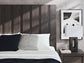 King Panel Bed with Mirrored Dresser and Chest