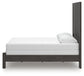 Queen Panel Bed with Mirrored Dresser and Chest
