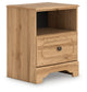 Aleaport King Panel Bed with Mirrored Dresser and Nightstand
