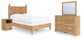 Aleaport Full Panel Bed with Mirrored Dresser and Nightstand