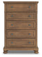 Feddinger California King Panel Bed with Mirrored Dresser, Chest and Nightstand