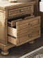 Feddinger California King Panel Bed with Mirrored Dresser and Nightstand