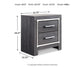 Lodanna King Panel Bed with 2 Storage Drawers with Mirrored Dresser and Nightstand