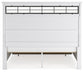 Ashbryn King Panel Storage Bed with Mirrored Dresser, Chest and Nightstand