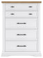 Ashbryn California King Panel Storage Bed with Mirrored Dresser and Chest