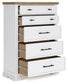 Ashbryn California King Panel Storage Bed with Mirrored Dresser and Chest