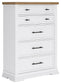 Ashbryn California King Panel Storage Bed with Mirrored Dresser and Chest