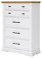 Ashbryn California King Panel Storage Bed with Mirrored Dresser and Chest