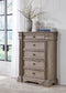 Blairhurst Queen Panel Bed with Mirrored Dresser, Chest and Nightstand