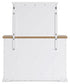 Ashbryn Queen Panel Storage Bed with Mirrored Dresser, Chest and Nightstand