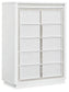 Chalanna California King Upholstered Storage Bed with Mirrored Dresser, Chest and Nightstand