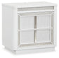 Chalanna California King Upholstered Storage Bed with Mirrored Dresser, Chest and Nightstand
