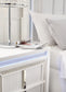 Chalanna California King Upholstered Storage Bed with Mirrored Dresser, Chest and Nightstand