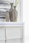 Chalanna California King Upholstered Storage Bed with Mirrored Dresser, Chest and Nightstand
