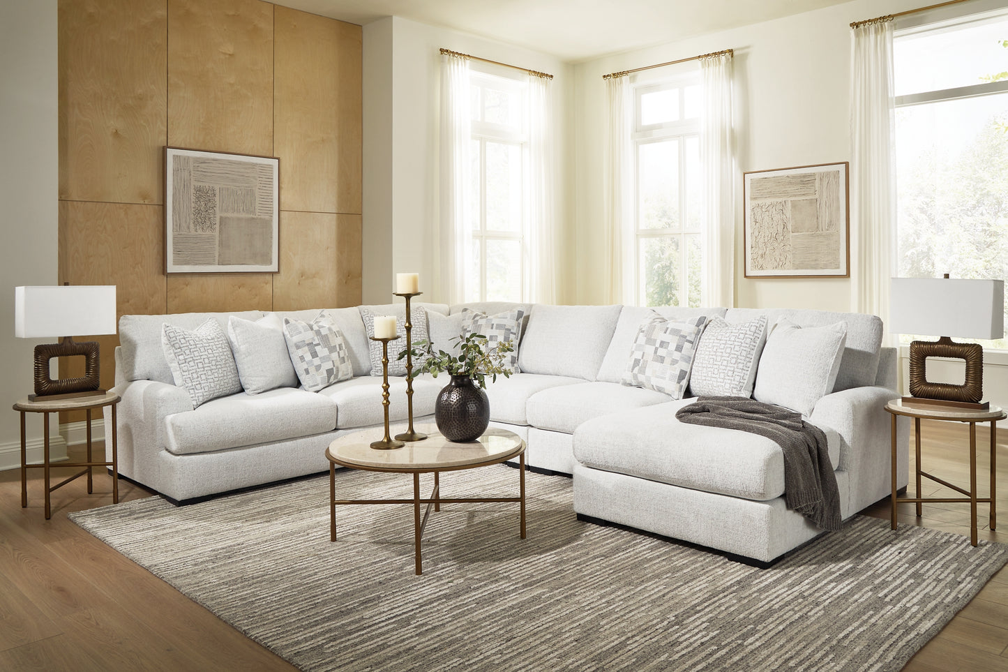 Misty-Lakes 5-Piece Sectional with Chaise
