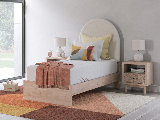 Arloster Twin Upholstered Panel Bed