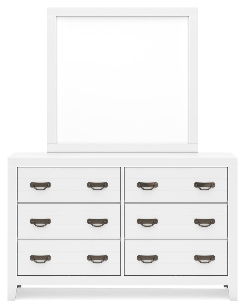 Binterglen Queen Panel Bed with Mirrored Dresser