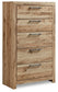 Hyanna Full Panel Headboard, Dresser, Mirror, Chest and Nightstand