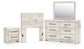 Lawroy Twin Panel Headboard, Dresser, Mirror and Nightstand
