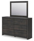 Delmorta Twin Panel Bed, Dresser, Mirror, Chest and Nightstand