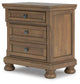 Vandenmore King Storage Sleigh Bed with Mirrored Dresser and Nightstand
