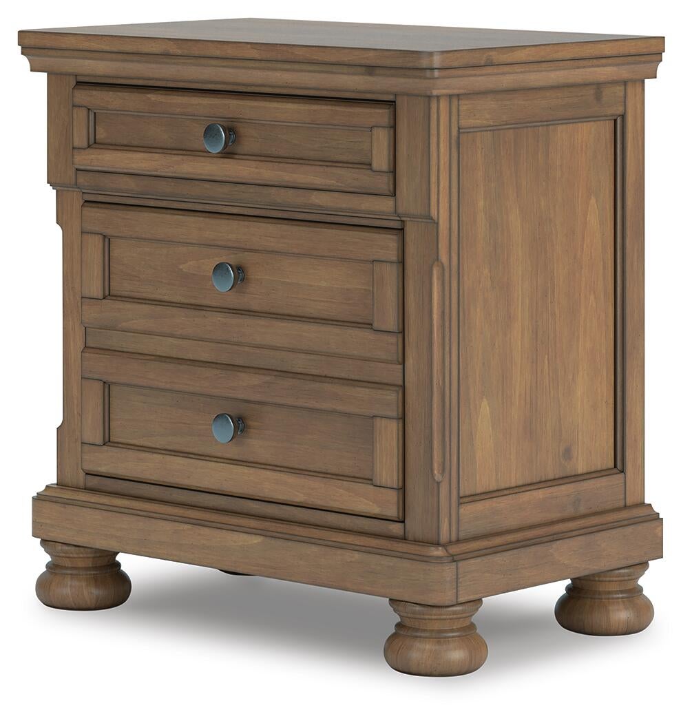 Vandenmore King Storage Sleigh Bed with Mirrored Dresser, Chest and Nightstand