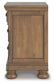 Vandenmore King Storage Sleigh Bed with Mirrored Dresser, Chest and Nightstand
