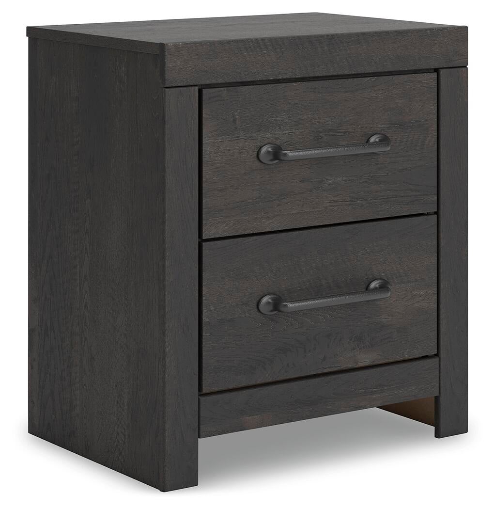 Delmorta Twin Panel Bed with Storage, Dresser, Mirror, Chest and Nightstand
