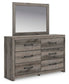 Urbanoore Full Panel Bed with Storage, Dresser and Mirror