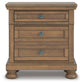 Vandenmore California King Panel Bed with Mirrored Dresser and Nightstand