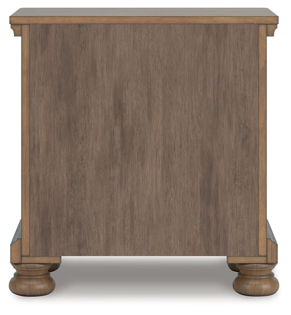 Vandenmore California King Panel Bed with Mirrored Dresser and Nightstand