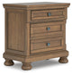 Vandenmore King Panel Bed with Mirrored Dresser and Nightstand