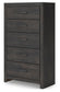 Delmorta Full Panel Bed, Dresser, Mirror, Chest and Nightstand