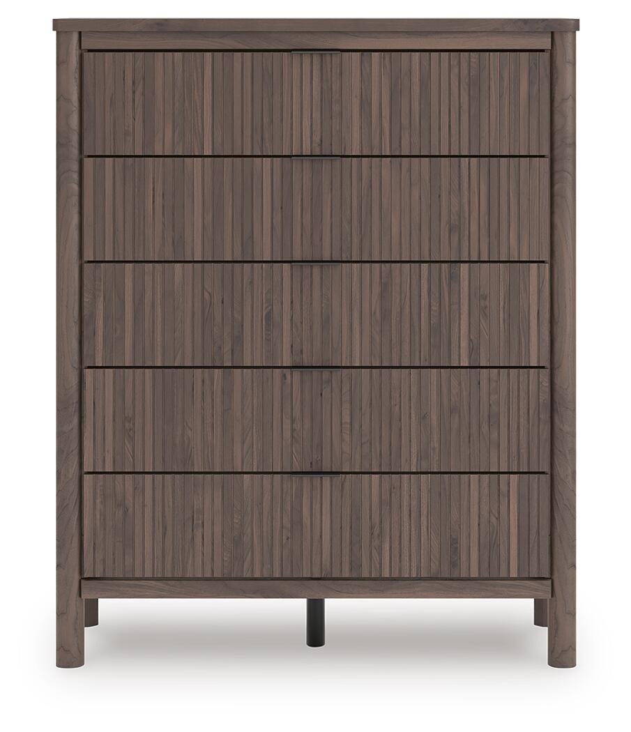 Cadmori King Panel Platform Bed, Dresser, Mirror, Chest and Nightstand