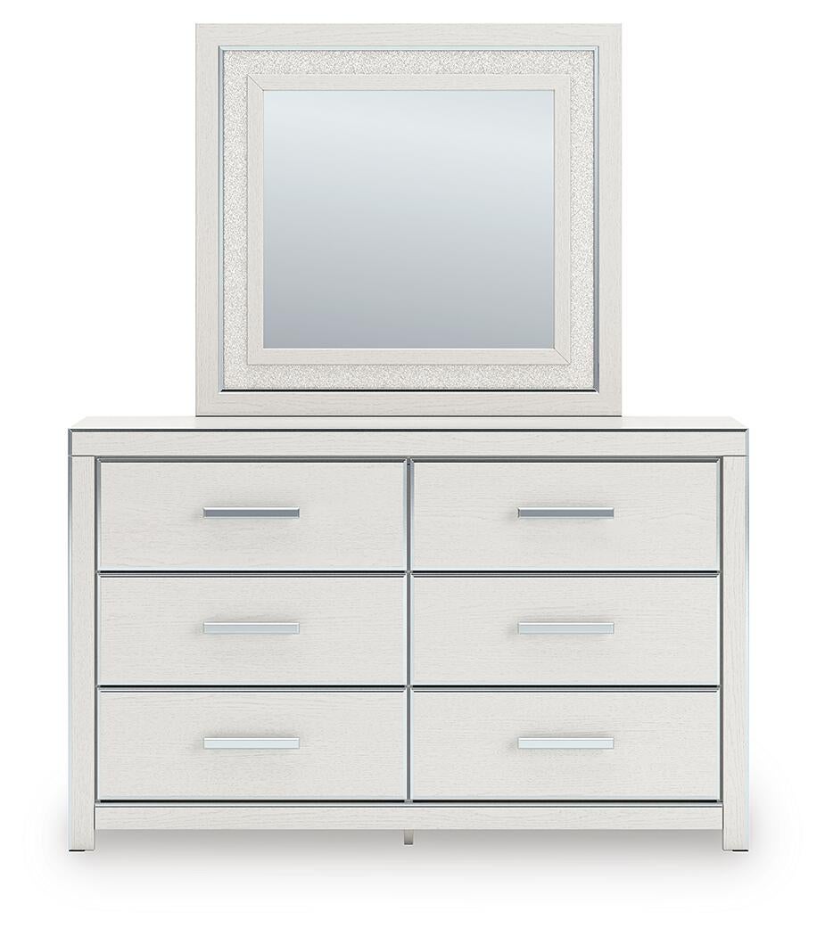 Birmonton Queen Upholstered Panel Bed, Dresser, Mirror and Nightstand