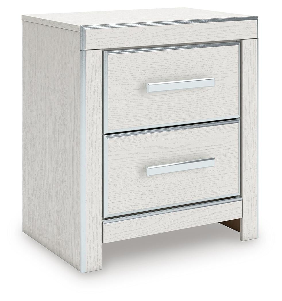 Birmonton Queen Upholstered Panel Platform Storage Bed, Dresser, Mirror and Nightstand