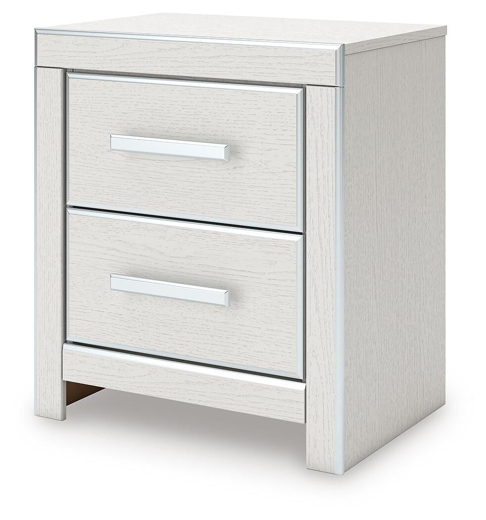 Birmonton King Upholstered Panel Bed, Dresser, Mirror and Nightstand