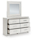 Birmonton California King Upholstered Bed, Dresser and Mirror