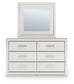 Birmonton Queen Upholstered Bed, Dresser and Mirror