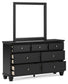 Lanolee Full Panel Storage Bed, Dresser, Mirror and Nightstand