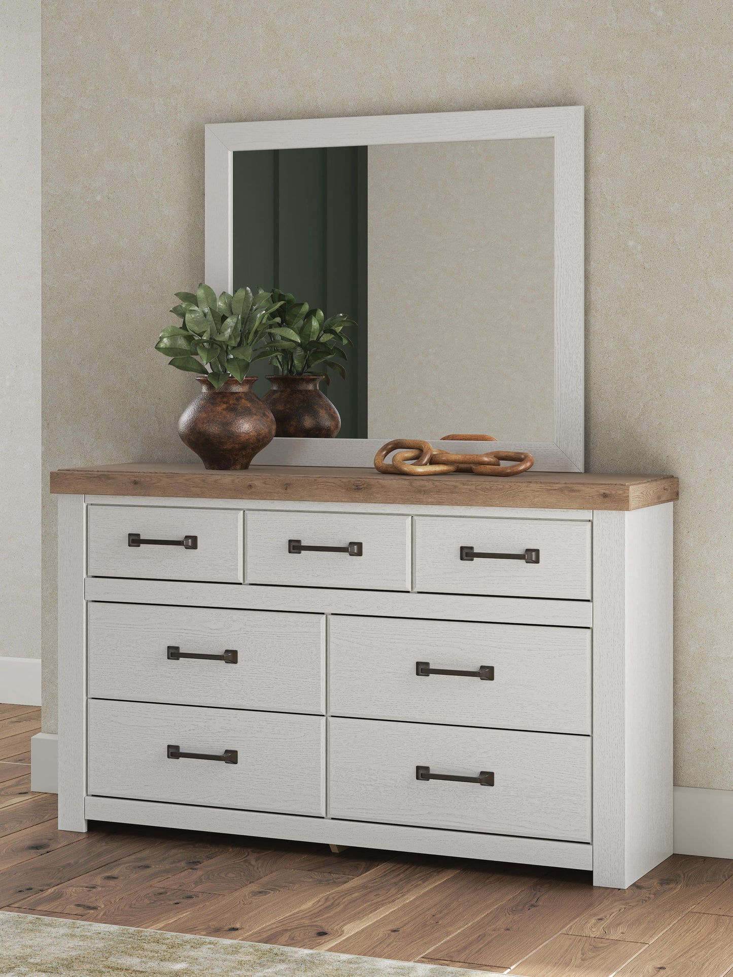 Savonport King Panel Bed, Dresser and Mirror